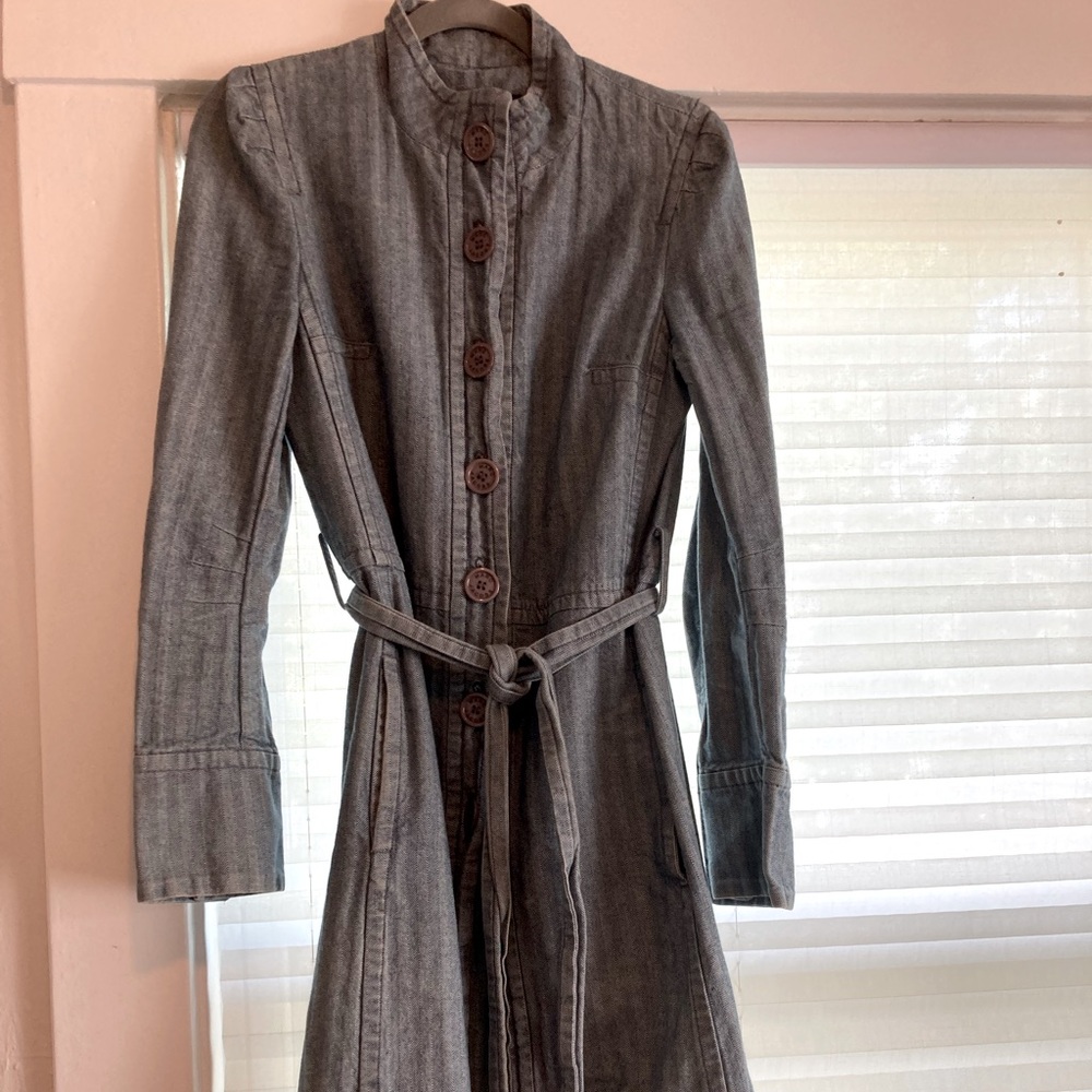 Marc by Marc Jacobs herringbone belted trench coat
